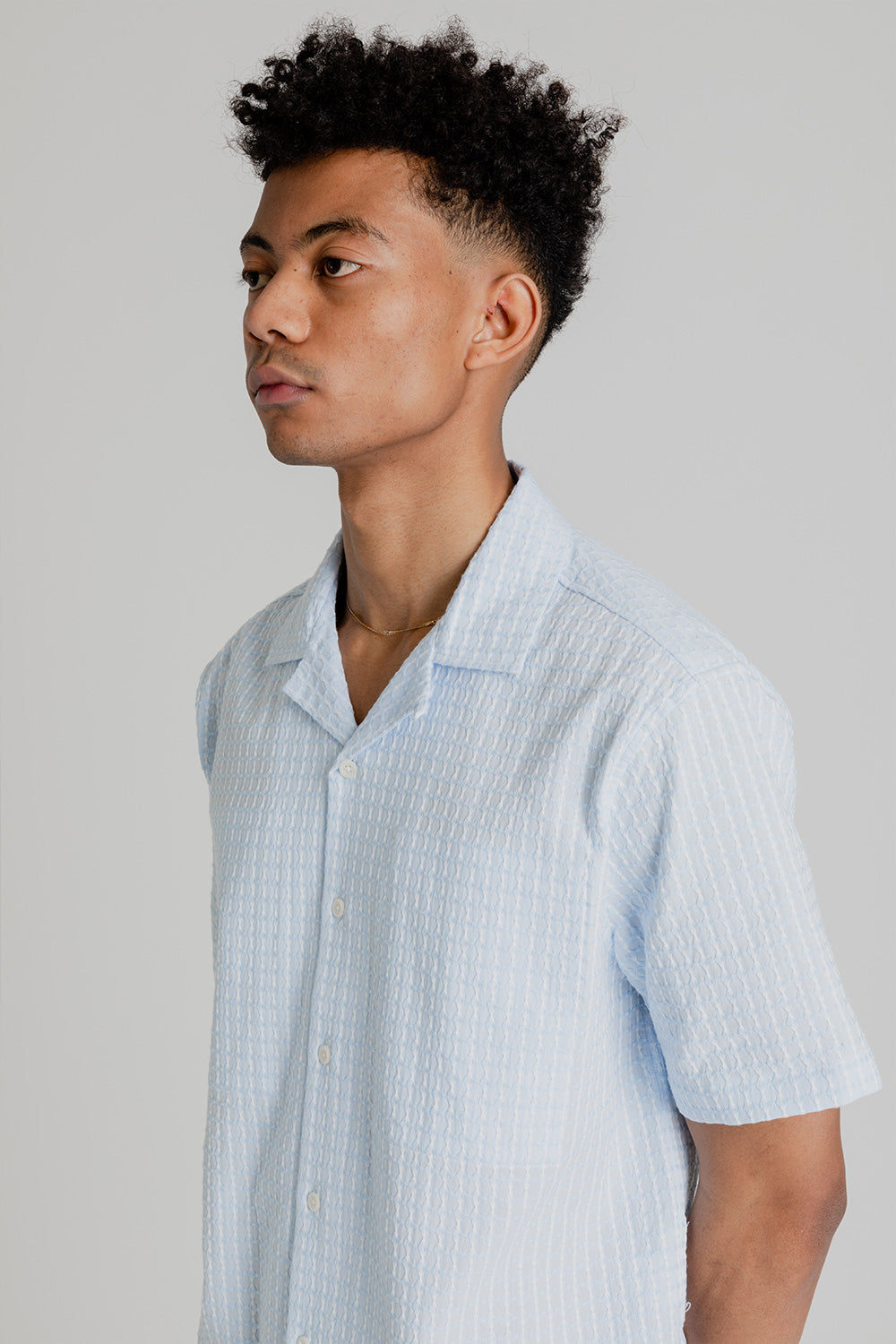 Kestin Eyemouth Shirt in Sky Blue