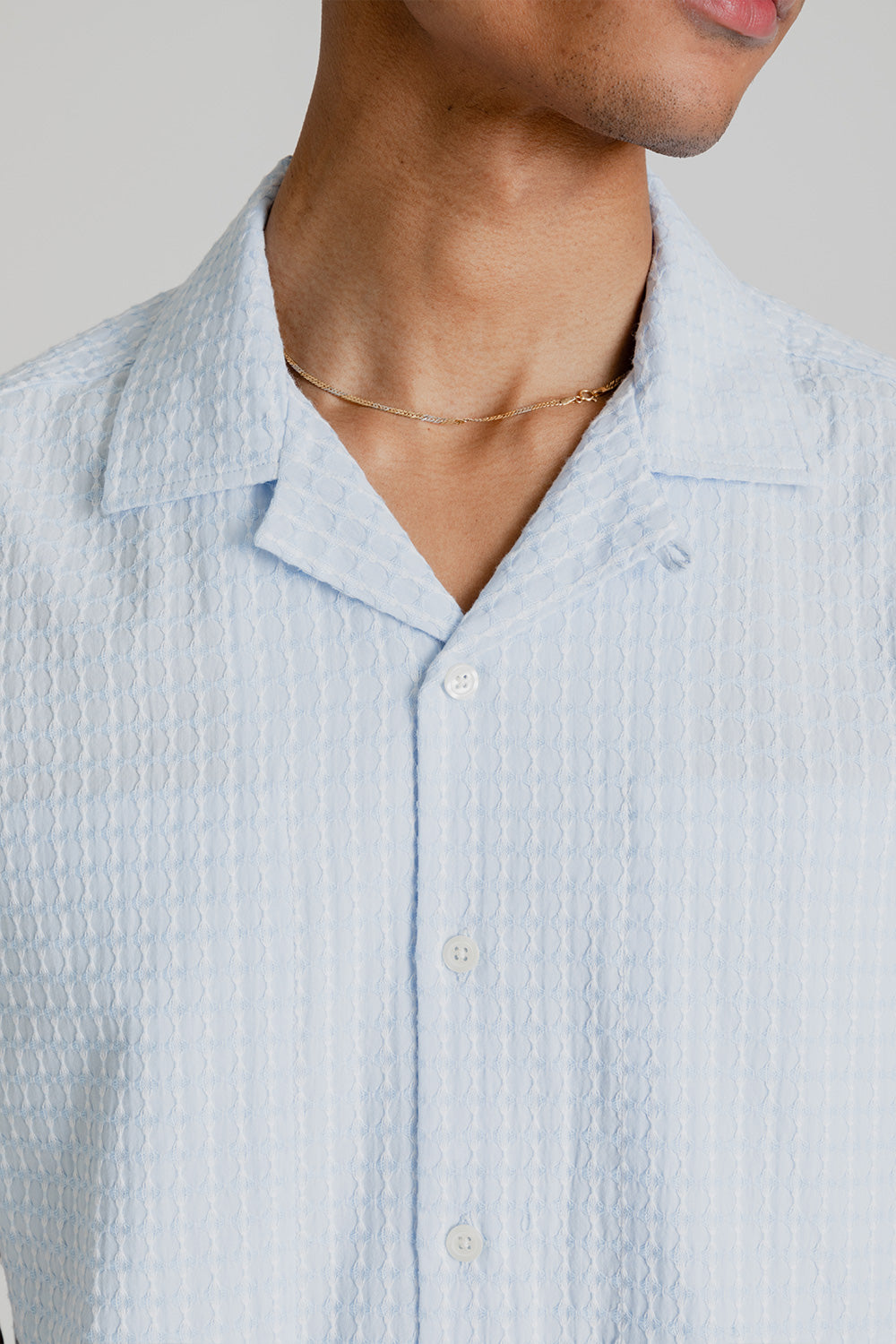 Kestin Eyemouth Shirt in Sky Blue