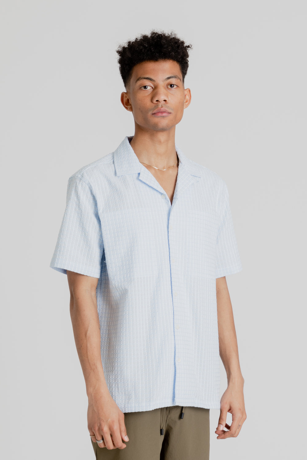 Kestin Eyemouth Shirt in Sky Blue