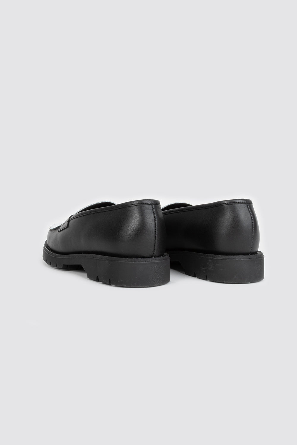 kleman block knickerbocker loafers white black