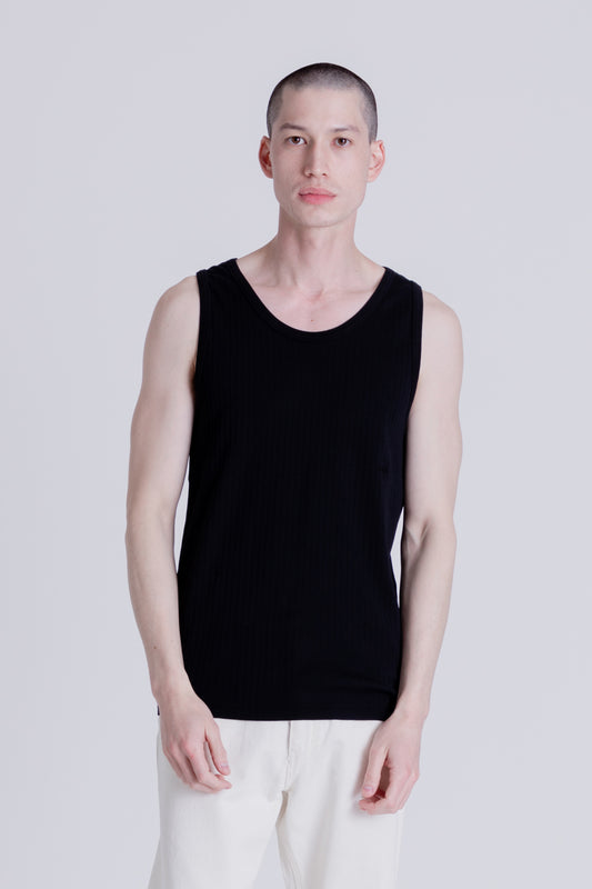 Knickerbocker Ladder Rib Tank in Black
