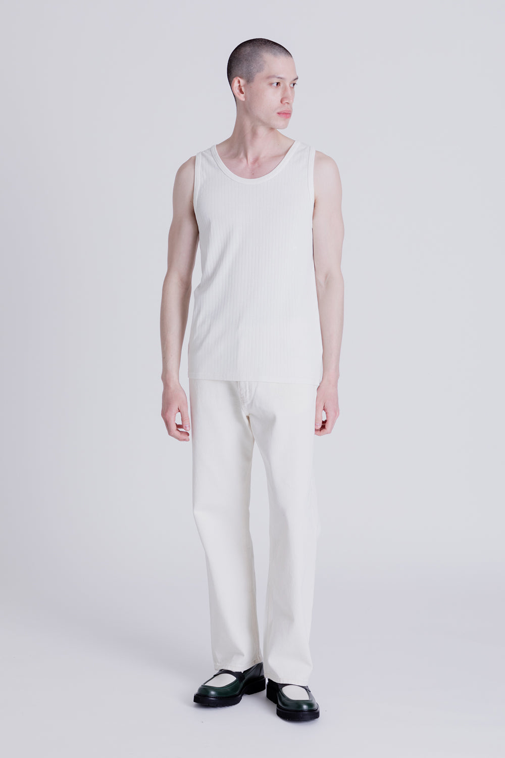 Knickerbocker Ladder Rib Tank in Milk