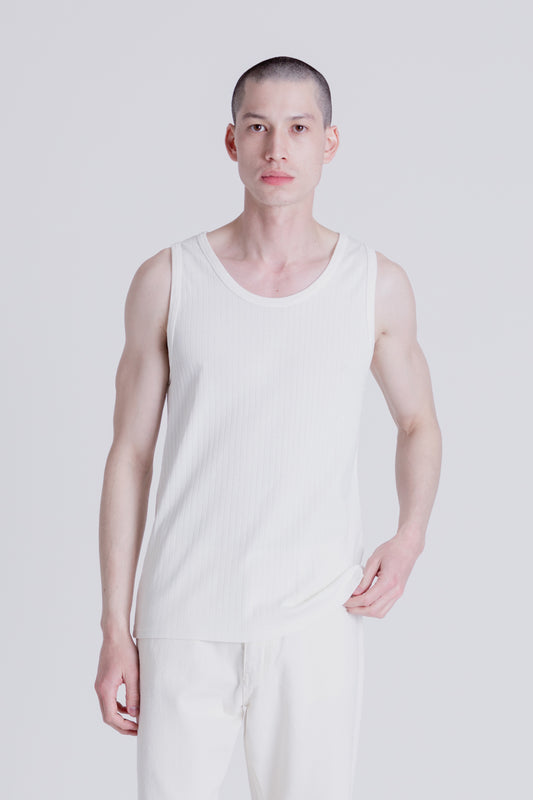 Knickerbocker Ladder Rib Tank in Milk
