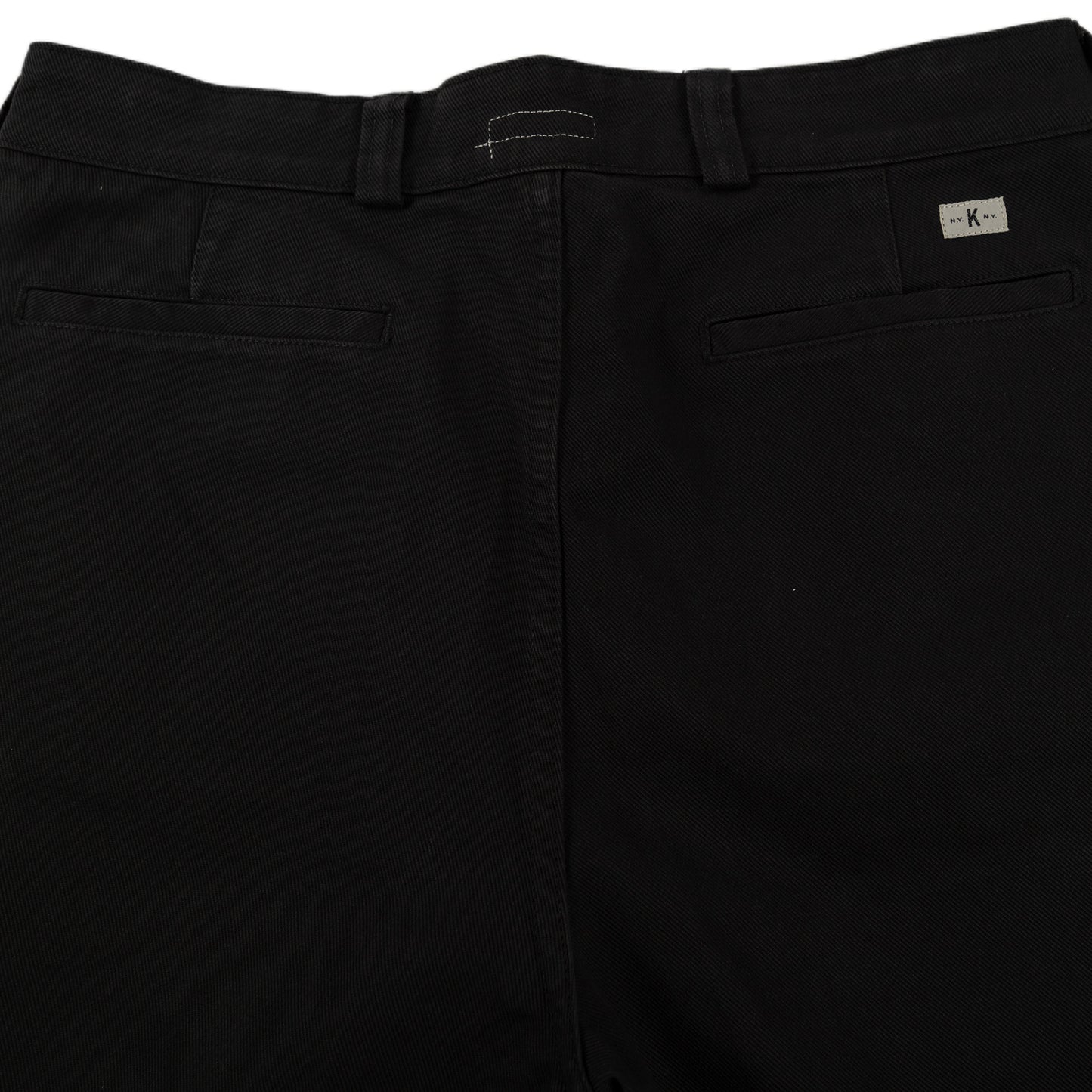 knickerbocker livingstone pant in black bottoms pants hem detail