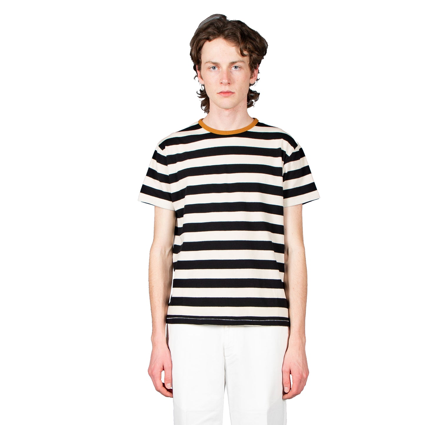 Mojave Tee Stripes - White / Black - Wallace Mercantile Shop
