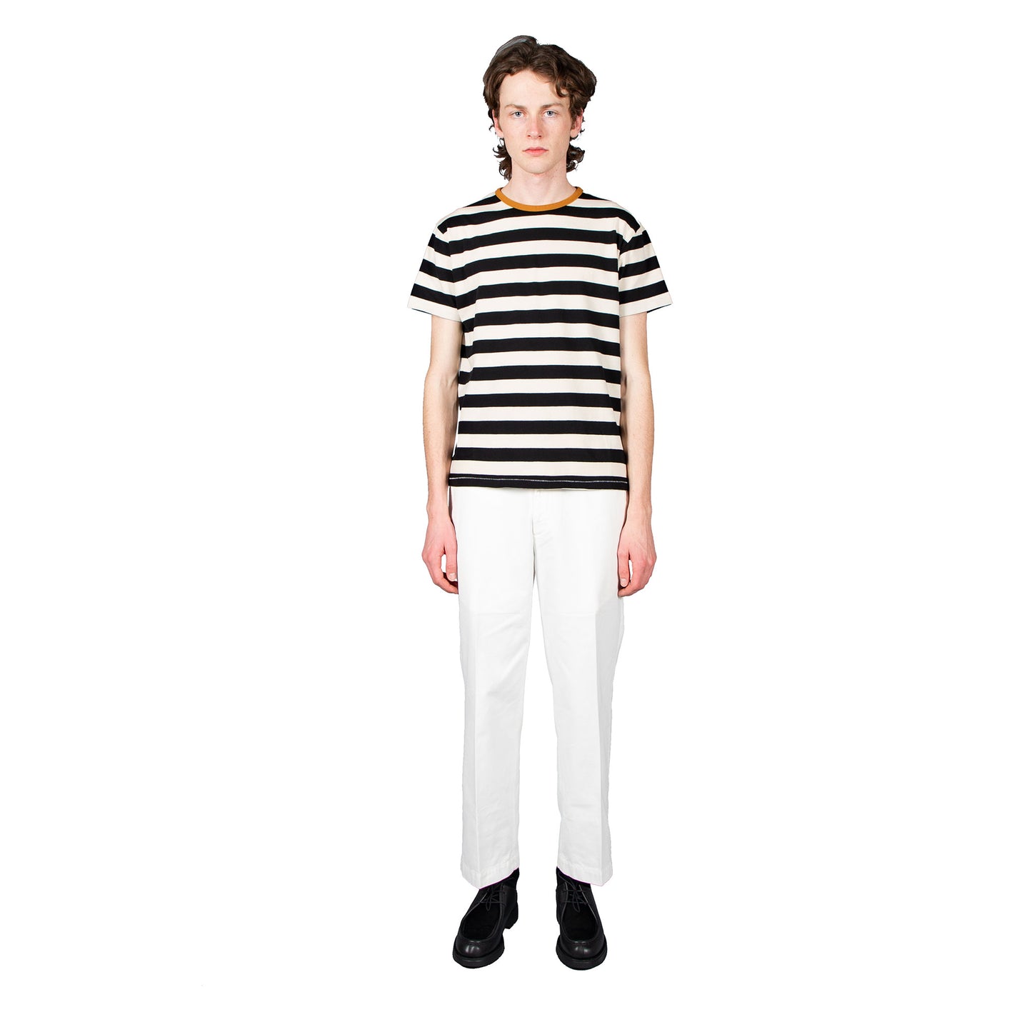 Mojave Tee Stripes - White / Black - Wallace Mercantile Shop