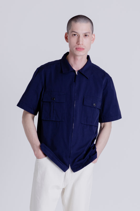 Knickerbocker Safari Shirt in Navy