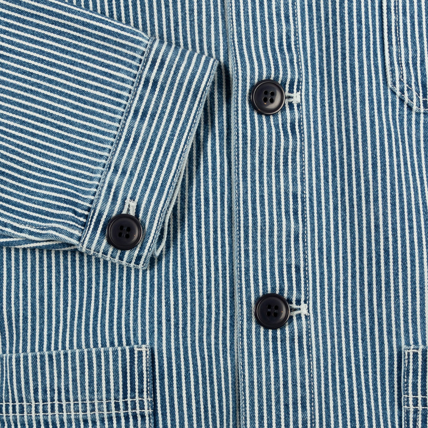 Striped Denim Work Jacket - Wallace Mercantile Shop