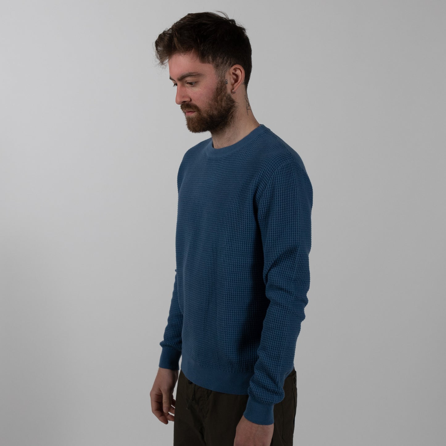 Graphic Knit Sweater - Indigo - Wallace Mercantile Shop