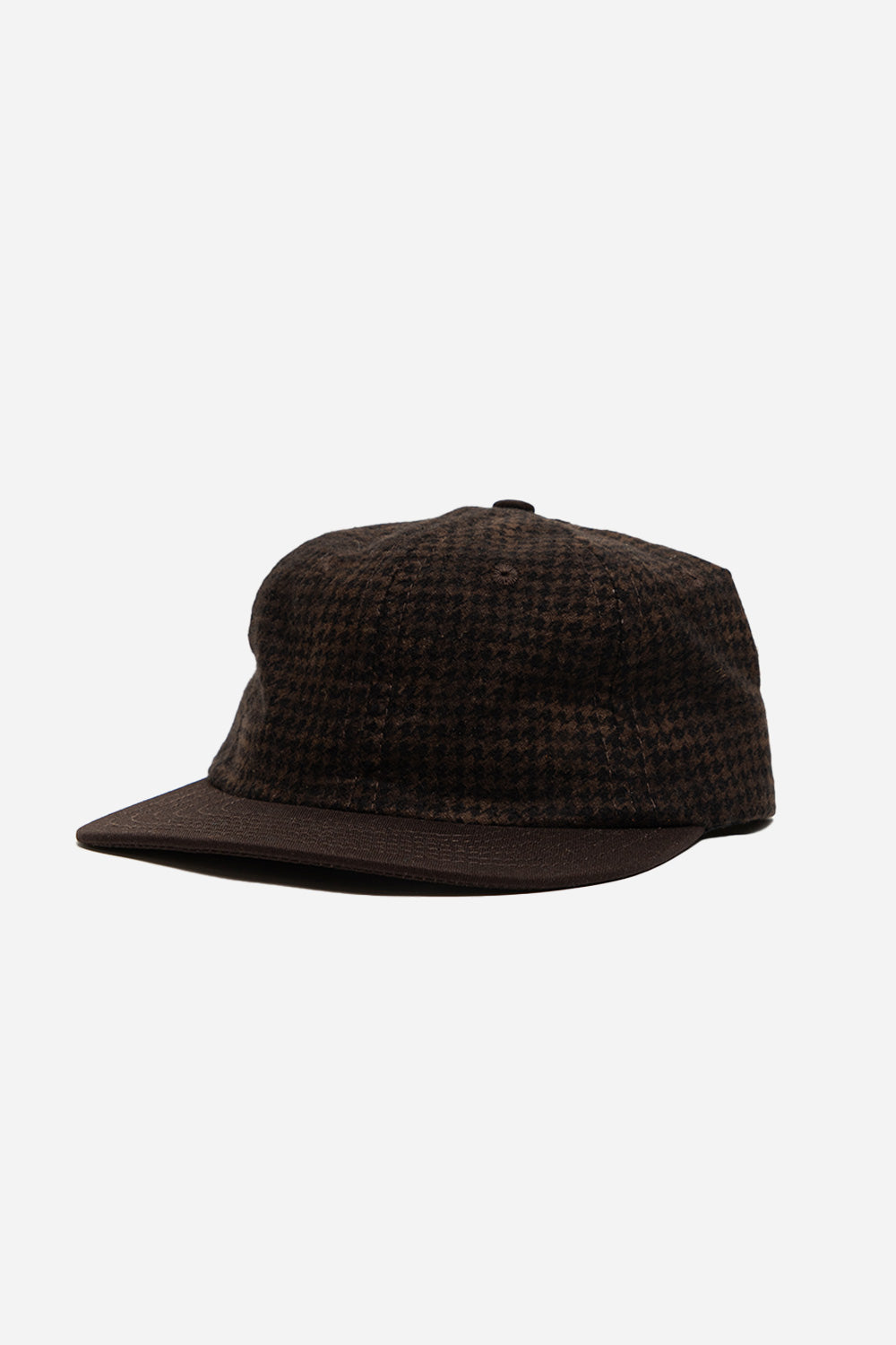 lite-year-cotton-flannel-houndstooth-6-panel-cap-brown