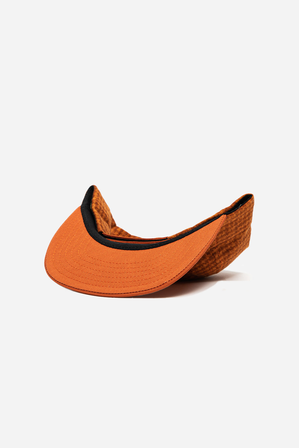 lite-year-cotton-flannel-houndstooth-6-panel-cap-orange