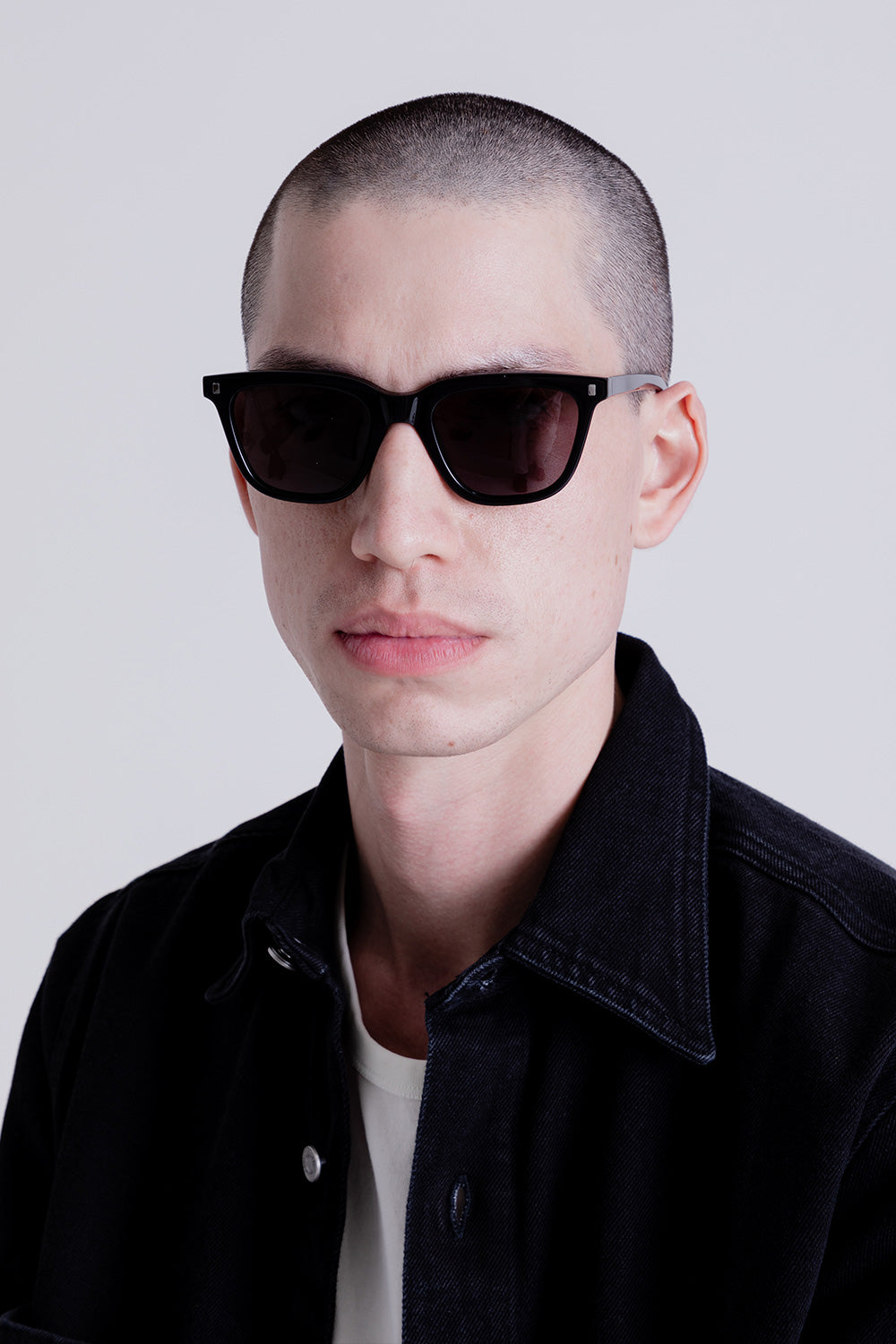 Monokel Robotnik Sunglasses in Black with Grey Solid Lens
