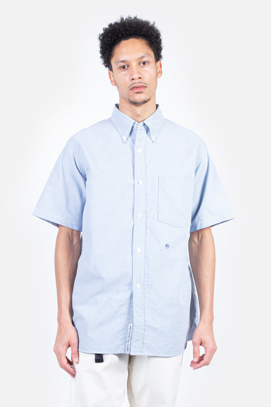 Nanamica Button Down Wind Shirt in Blue