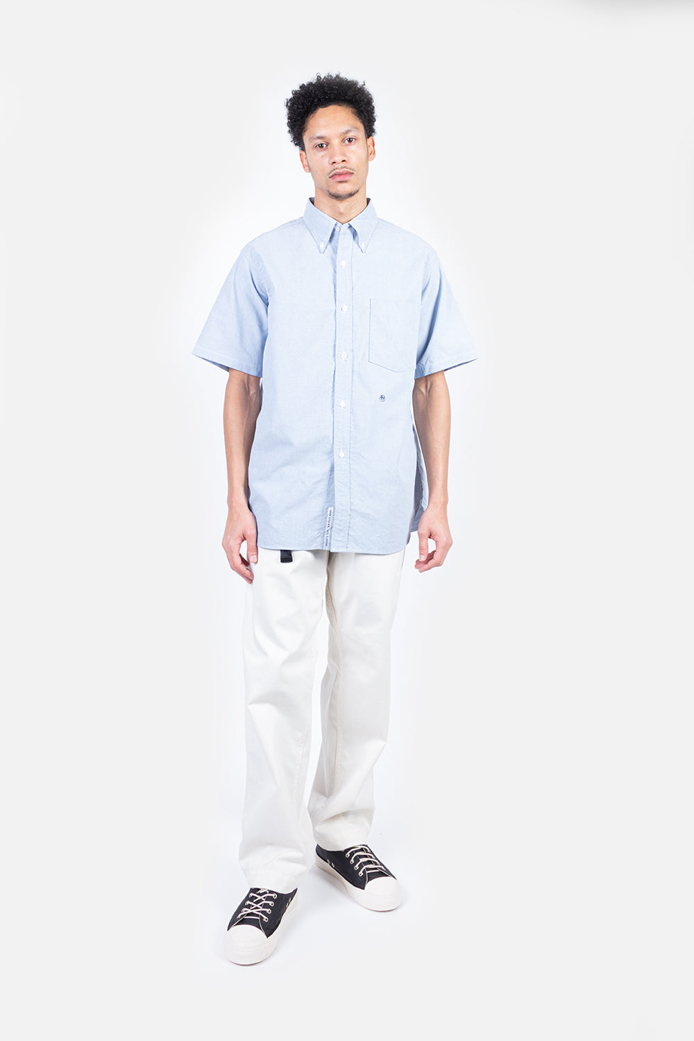 Nanamica Button Down Wind Shirt in Blue