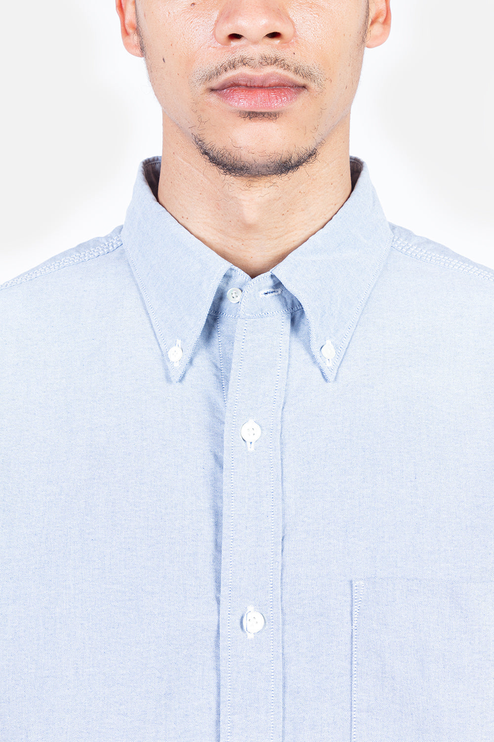Nanamica Button Down Wind Shirt in Blue