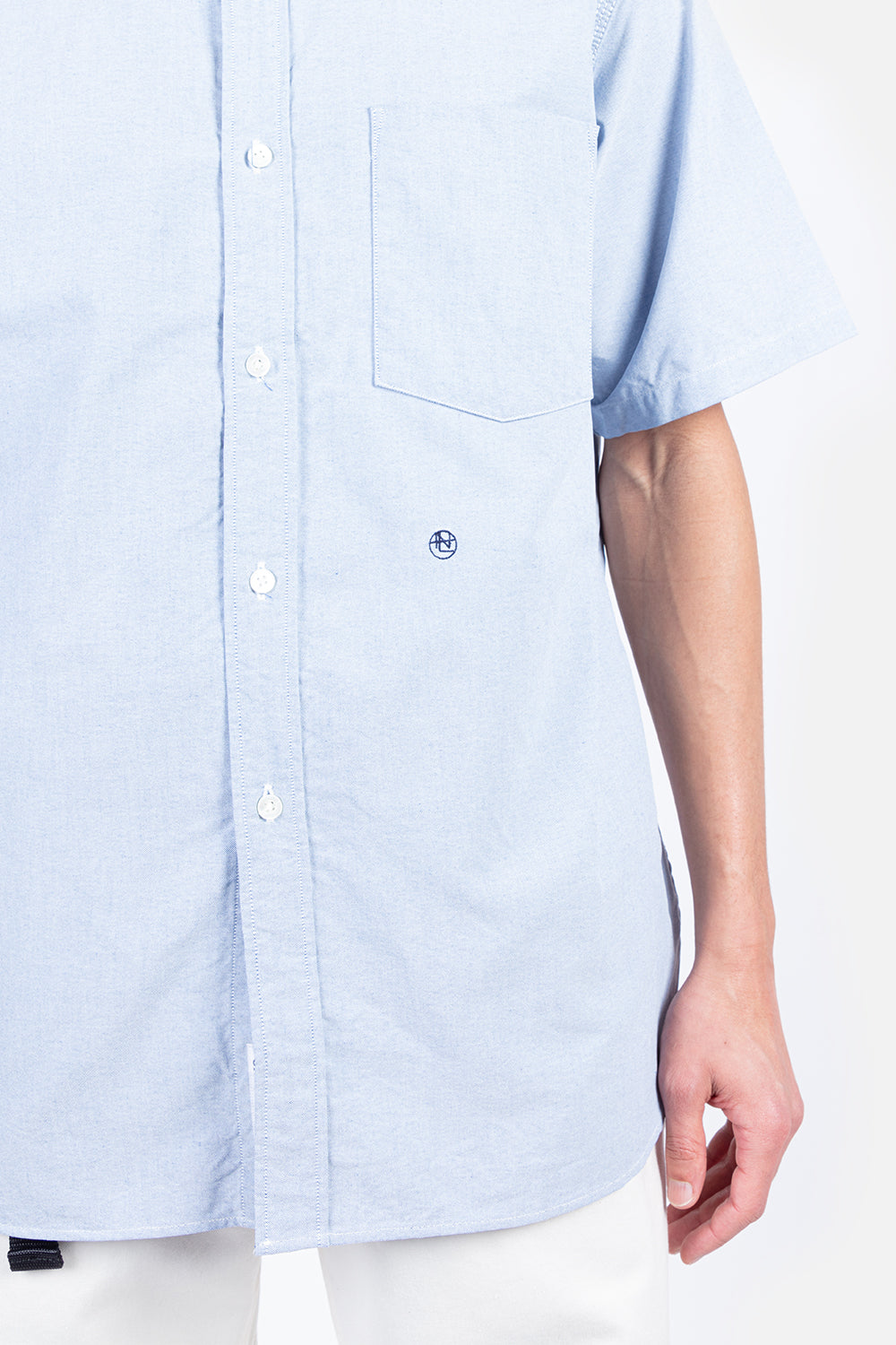 Nanamica Button Down Wind Shirt in Blue