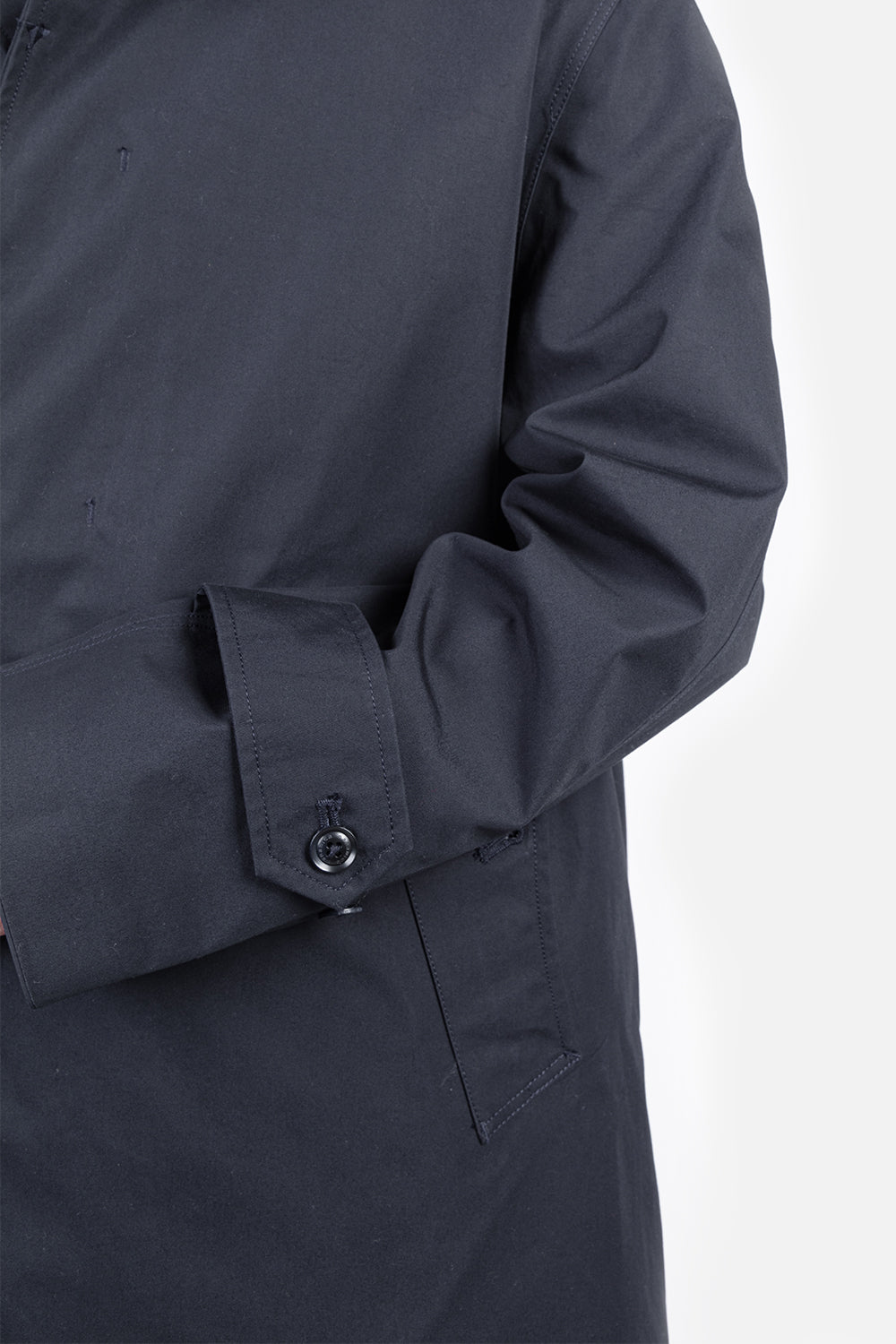 Nanamica Goretex Soutien Collar Coat in Navy