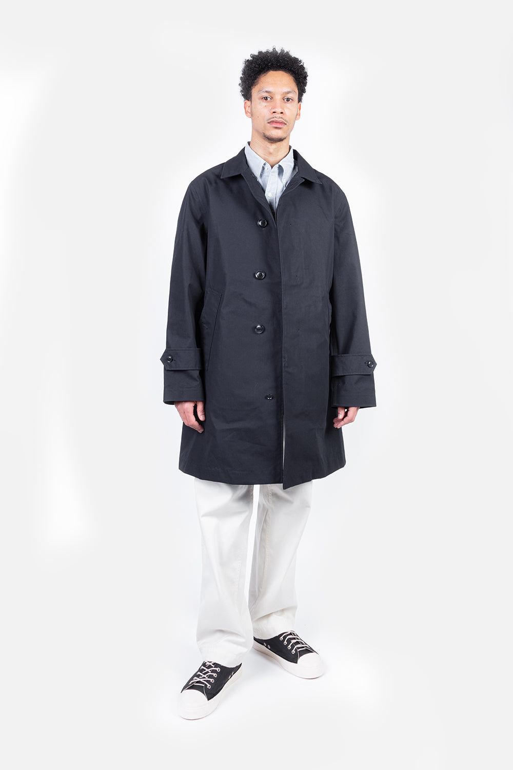 Nanamica goretex Soutien Collar Coat in Navy