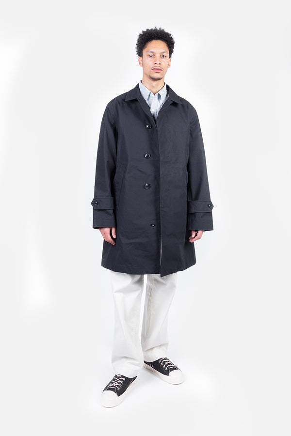 Nanamica GORE-TEX Soutien Collar Coat in Navy - Wallace