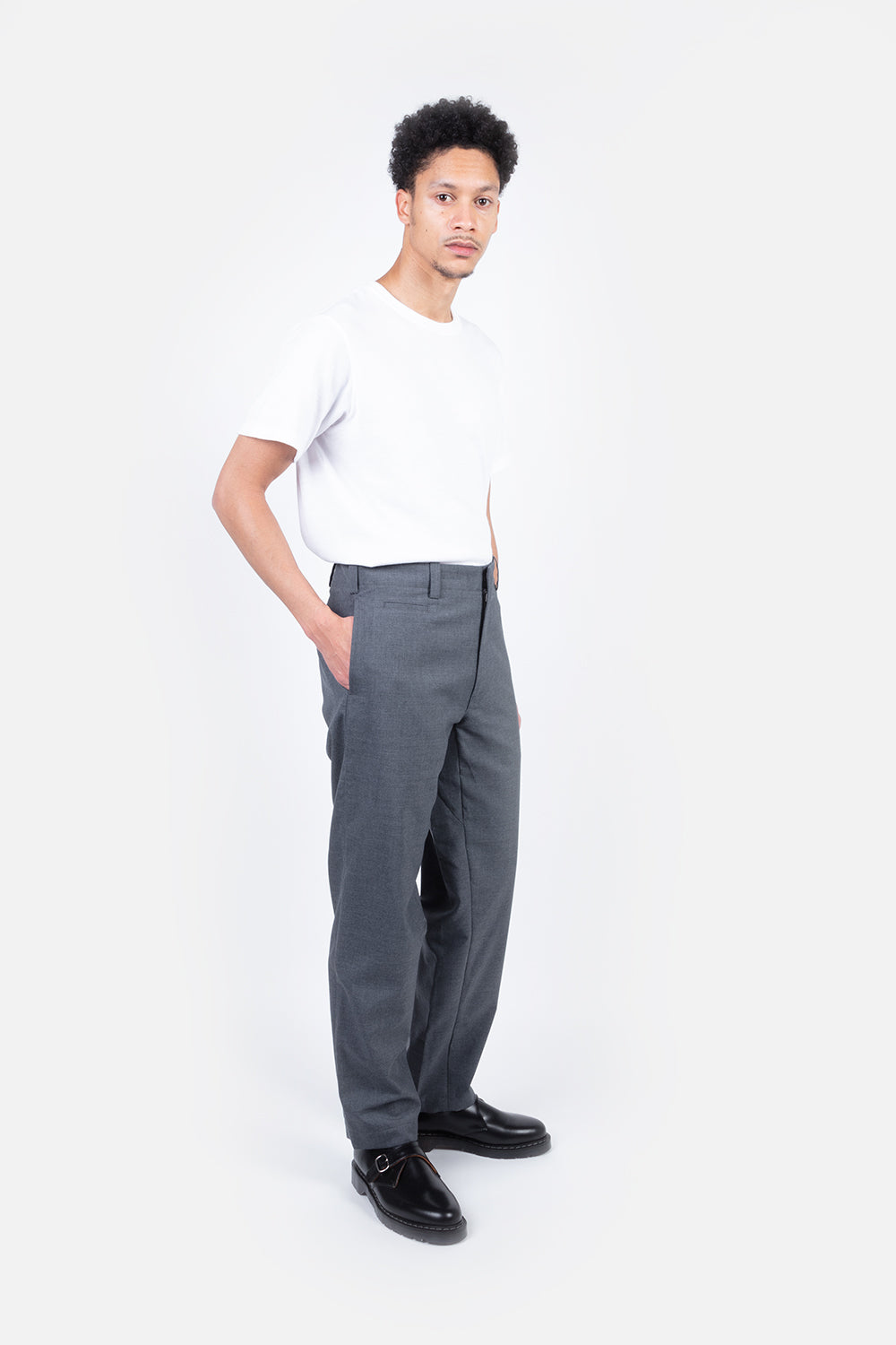 nanamica club pants in grey