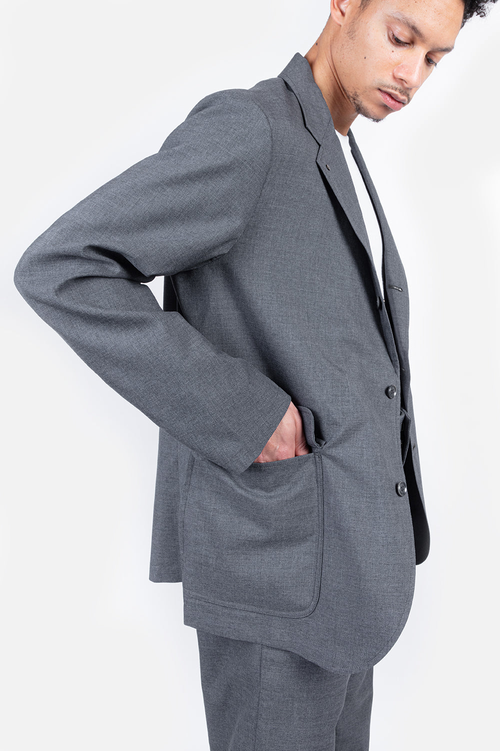 Nanamica Club Jacket in Heather Grey