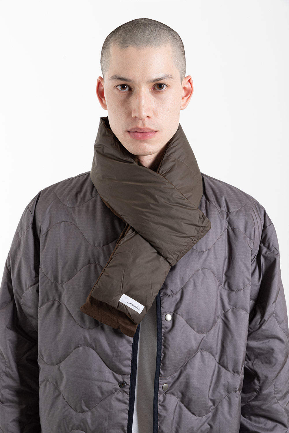 nanamica-down-muffler-brown