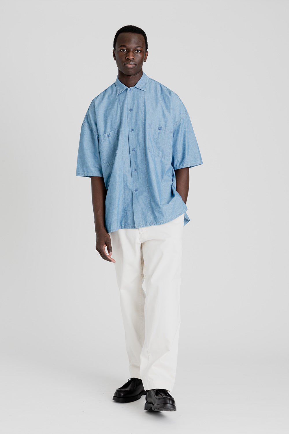 H/S Wind Chambray Shirt - Indigo - Wallace Mercantile Shop