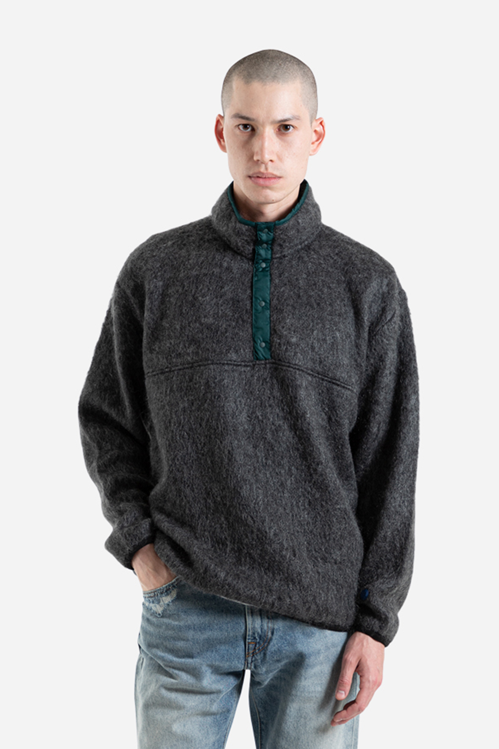Nanamica Pullover Sweater in Charcoal