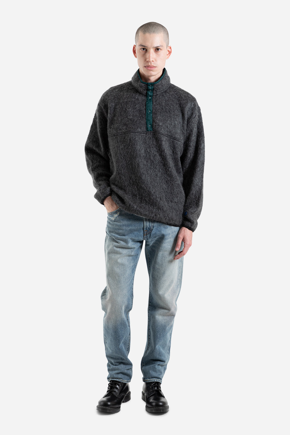 Nanamica Pullover Sweater in Charcoal