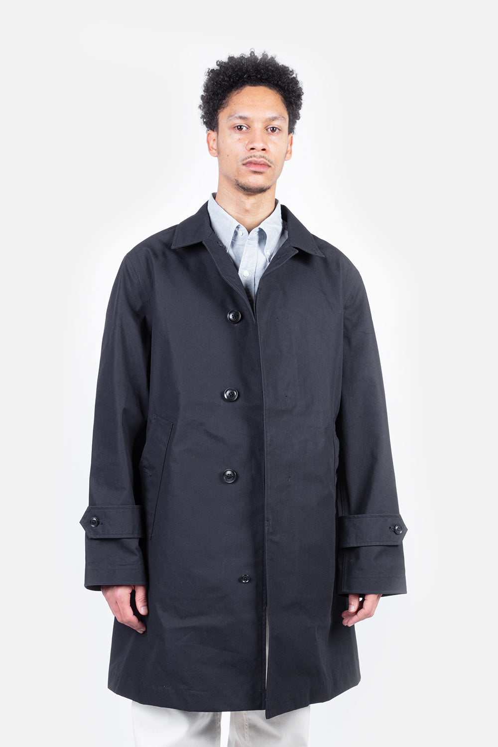 GORE-TEX Soutien Collar Coat - Navy - Wallace Mercantile Shop