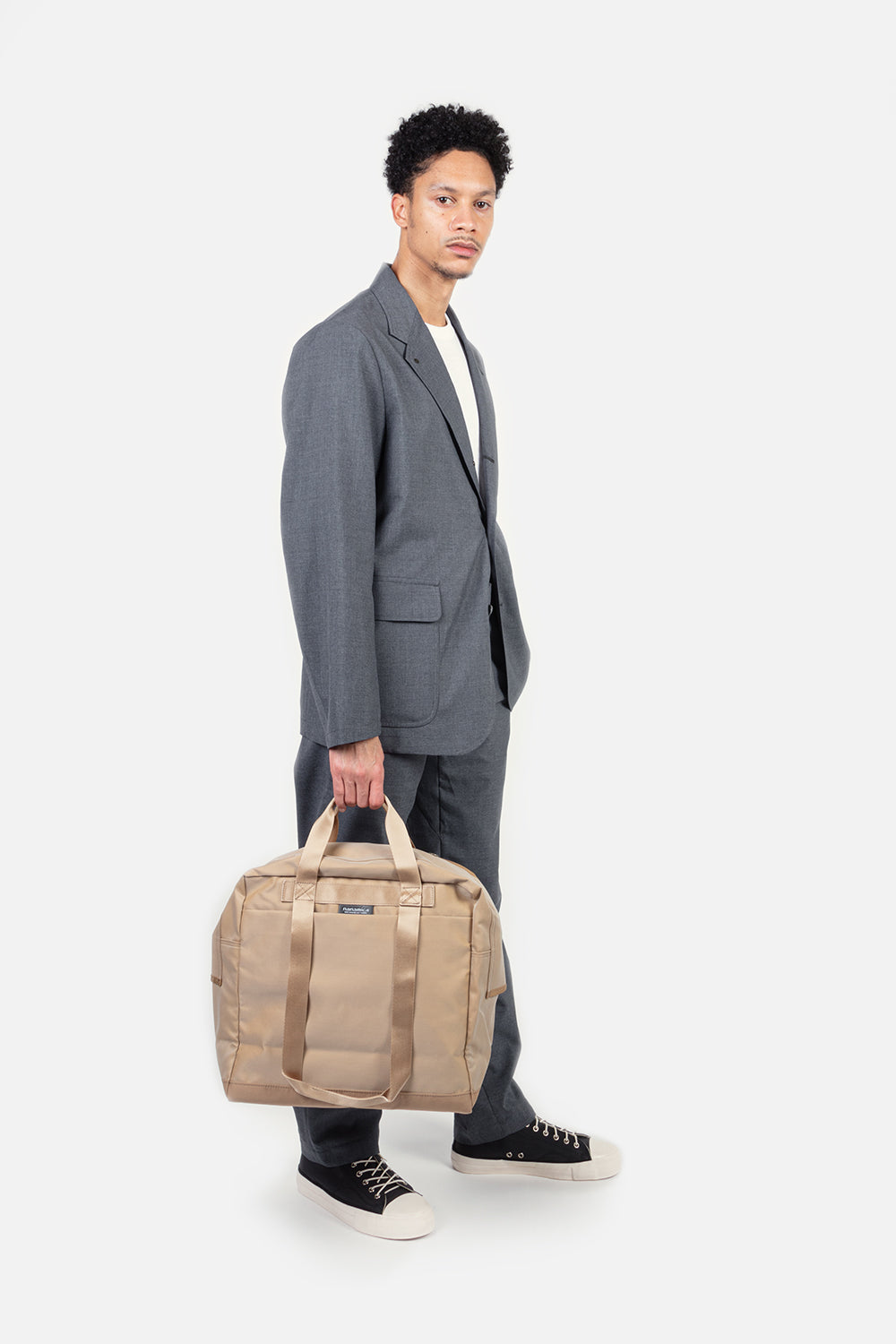 Water Repellent Tote Bag- Beige - Wallace Mercantile Shop