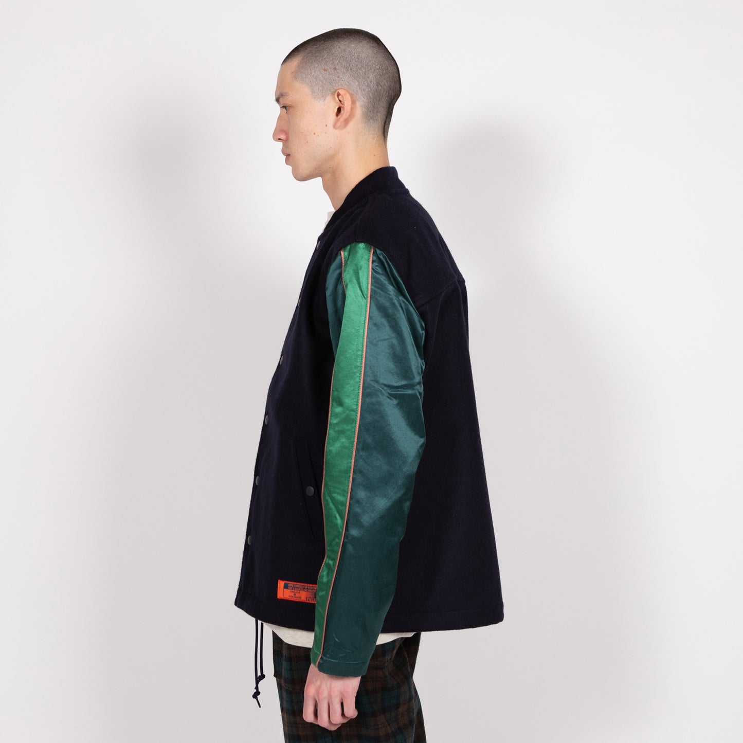 Award Jacket - Navy & Green - Wallace Mercantile Shop