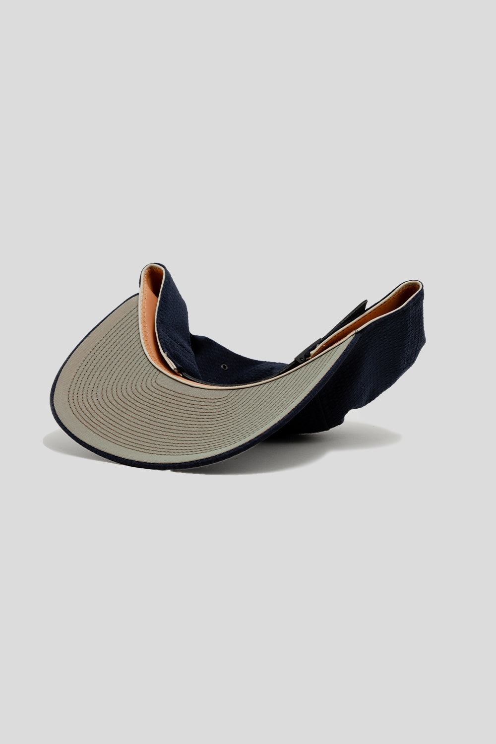 Poten Seersucker Cap in Navy