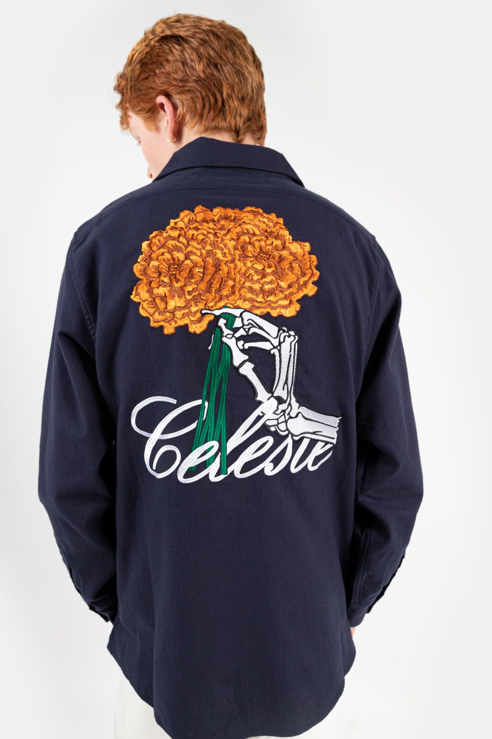 reception bowling ls shirt in dark navy