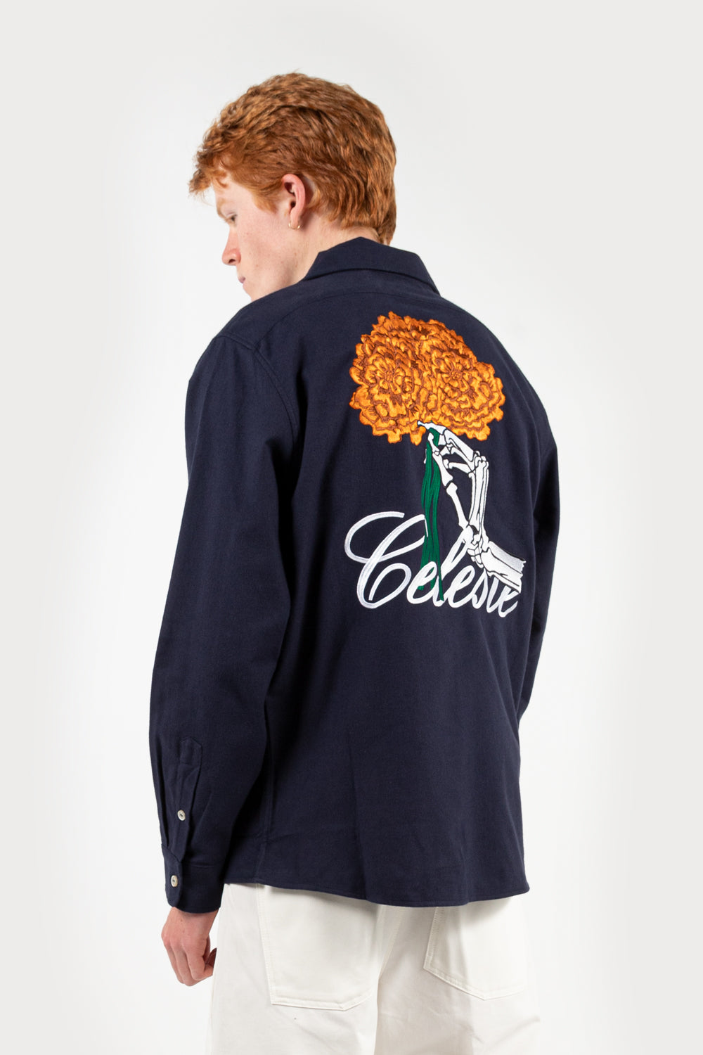reception bowling ls shirt in dark navy