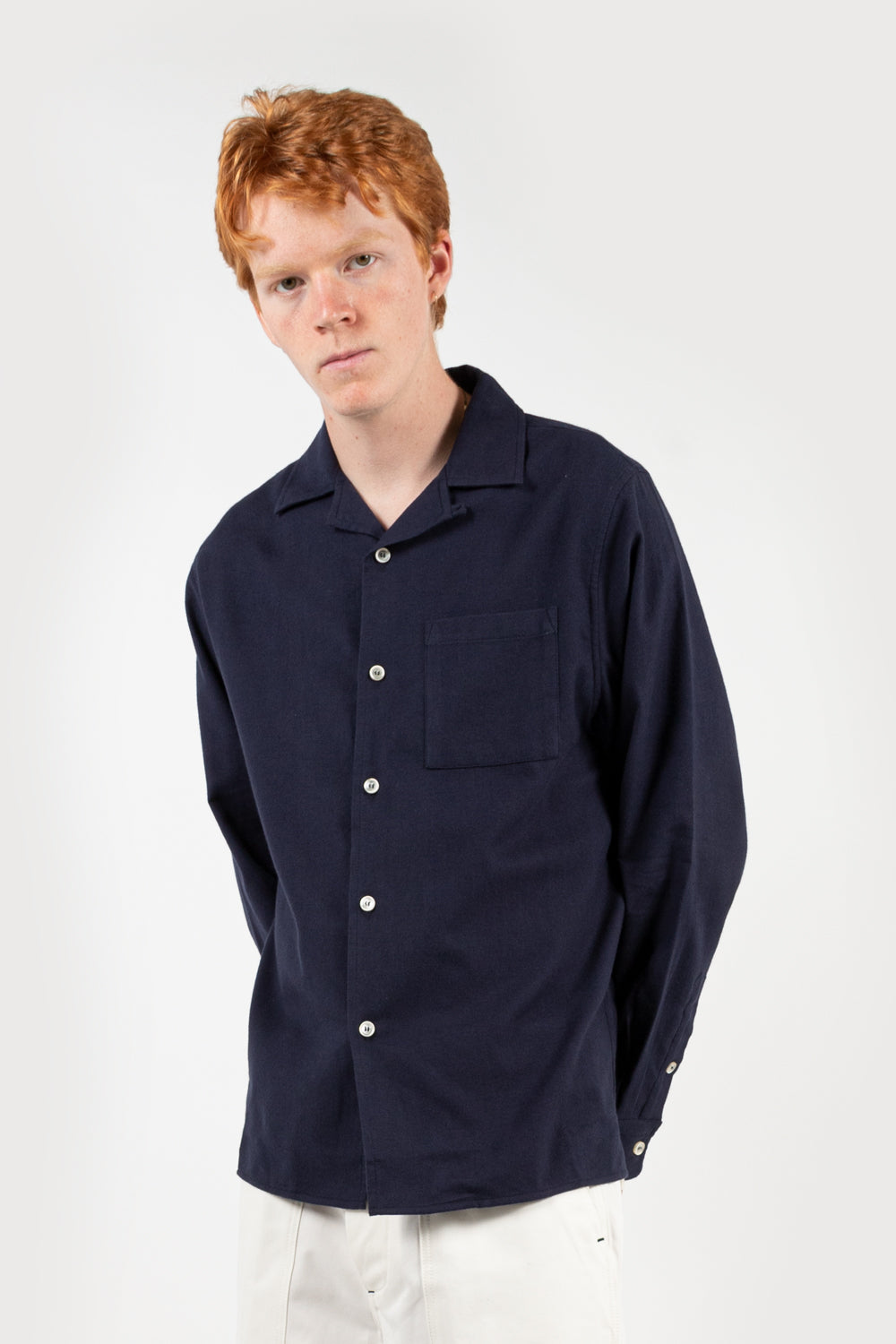 reception bowling ls shirt in dark navy