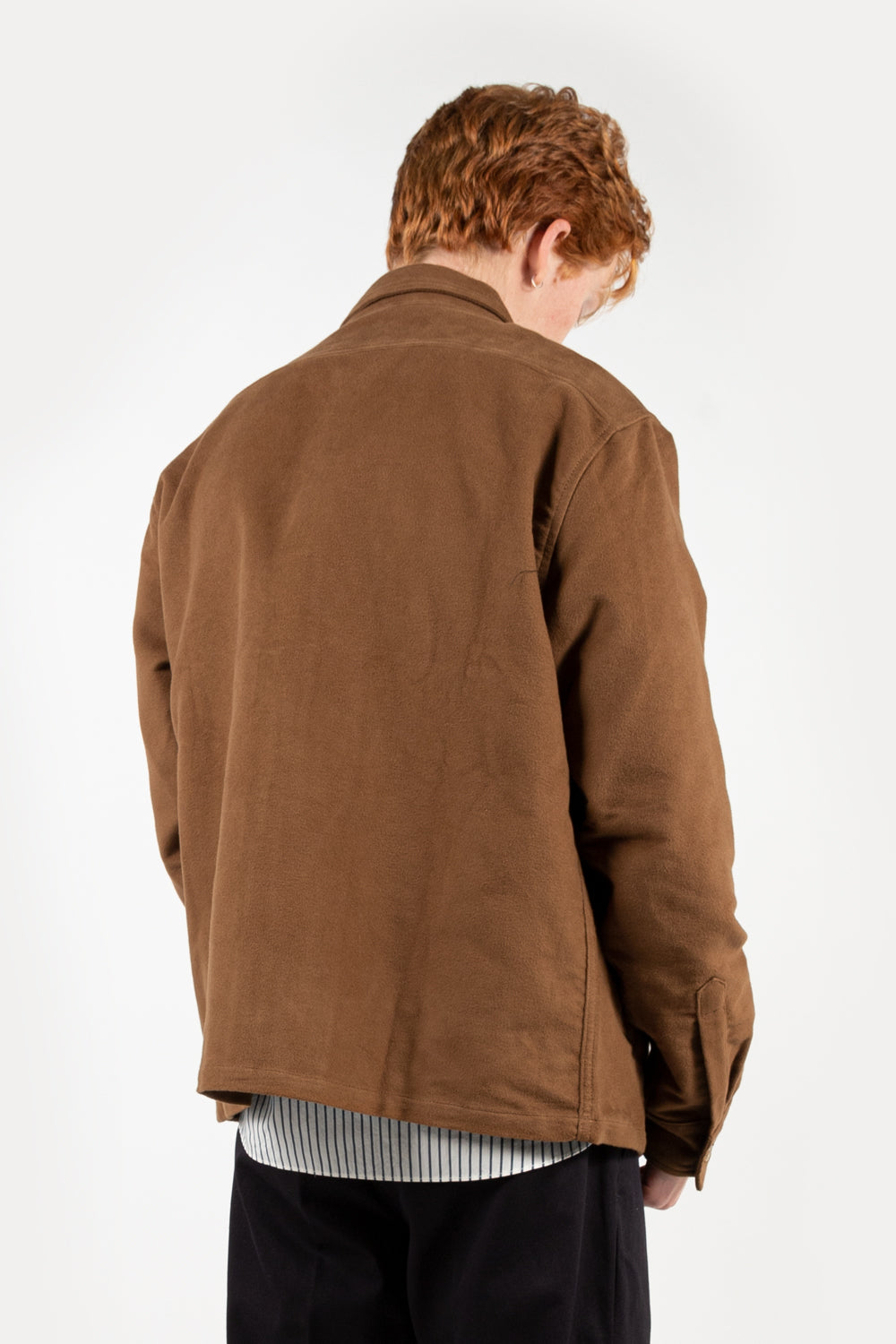 reception club jacket in tan