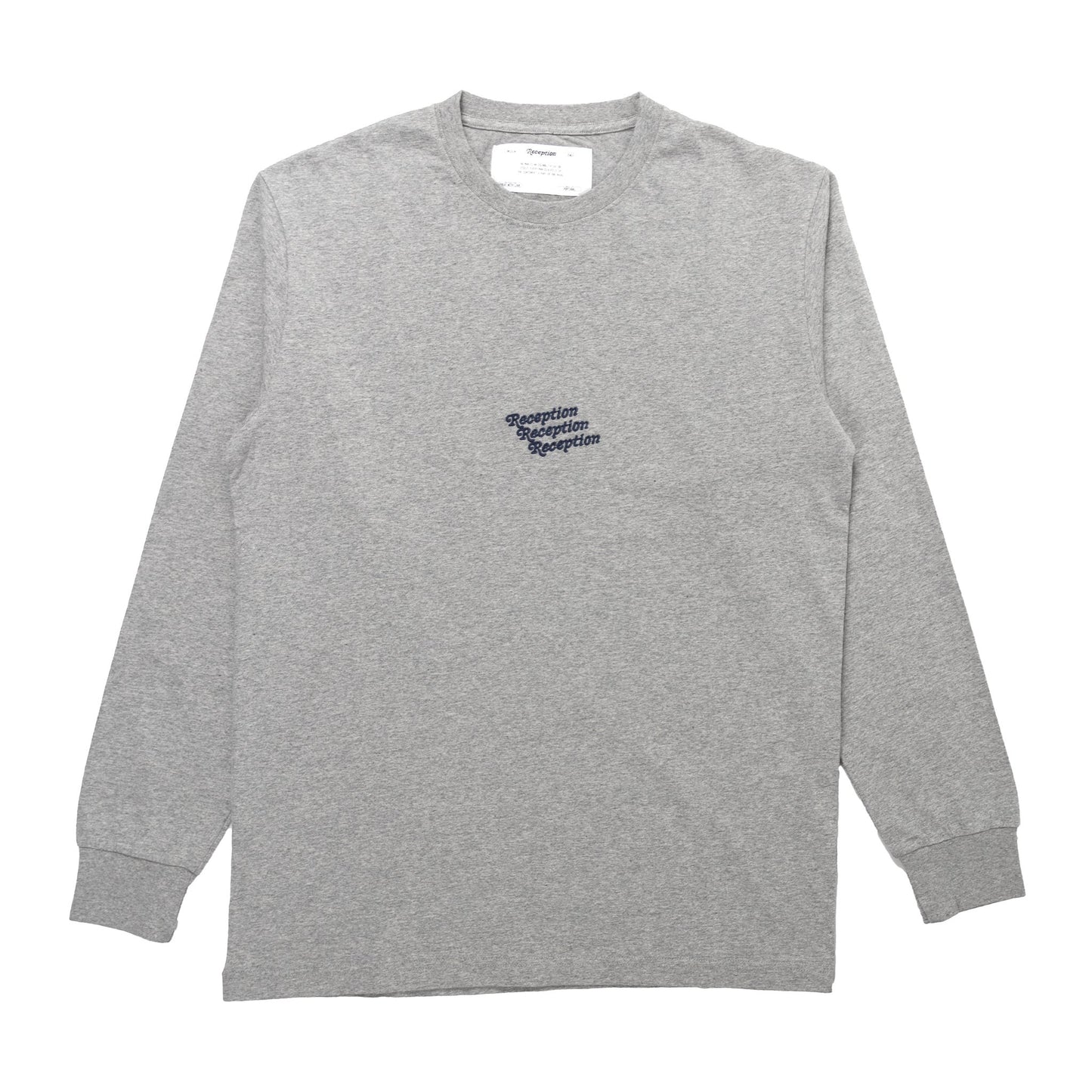 reception irony is grey marl long sleeve tshirt