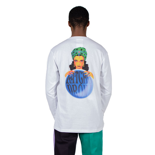 shop Reception t-shirt online long sleeve chez ZA Tee White