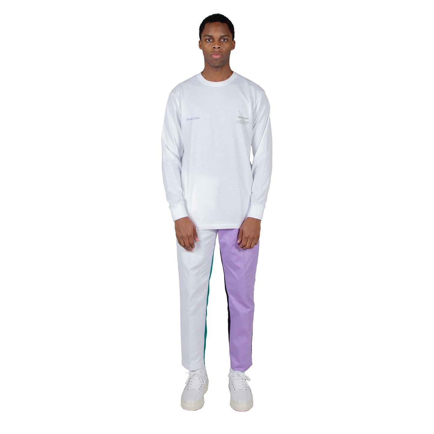 shop Reception t-shirt online long sleeve chez ZA Tee White