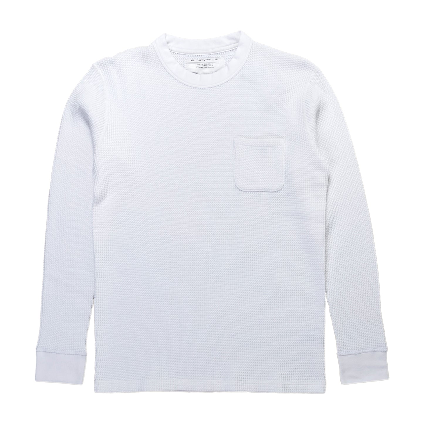 Reception SC Waffle Knit Sweat Sweater Sweatshirt White Front