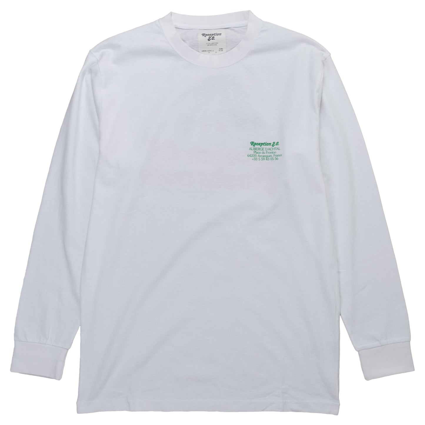 Reception SC Long-Sleeve Tee Shirt Auberge D'Achtal Arcangues France Front