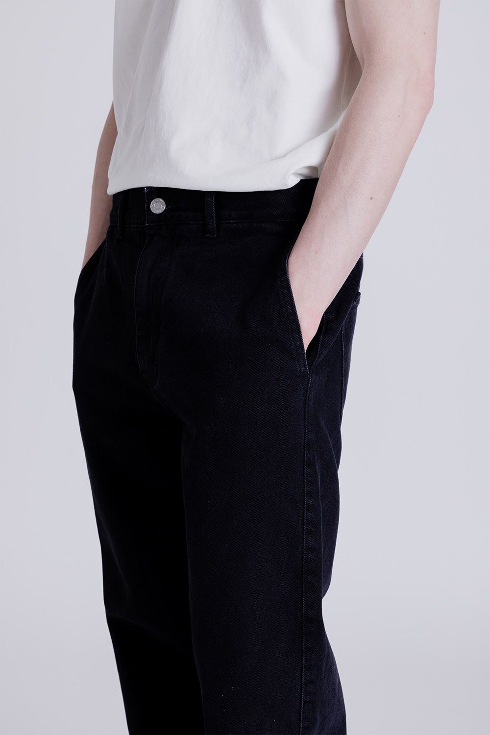 Schnayderman's Alef Denim Trousers in Washed Black