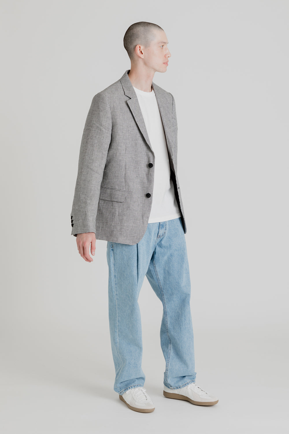 Schnayderman's Soft Tailored Blazer Pepita in Black/White