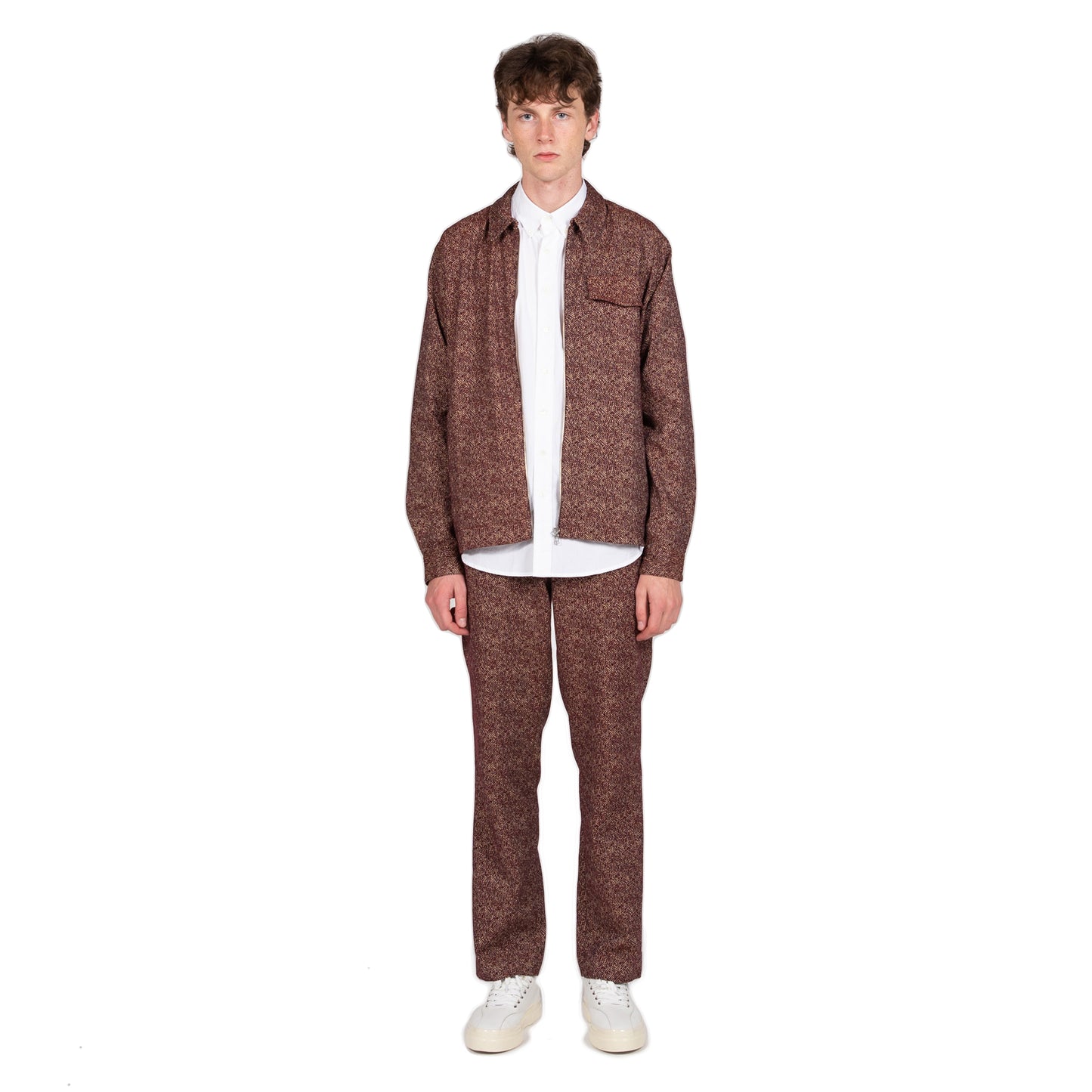 schnaydermans jacquared melange trousers
