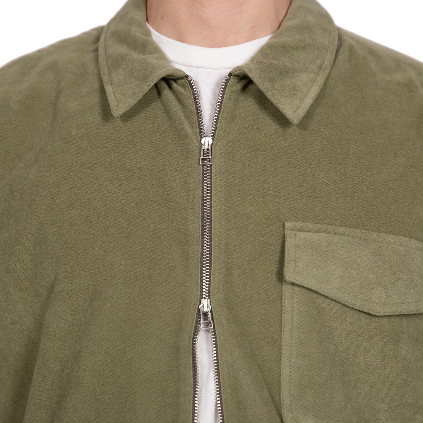 Schnaydermans Zipshirt Moleskin Zipper Olive