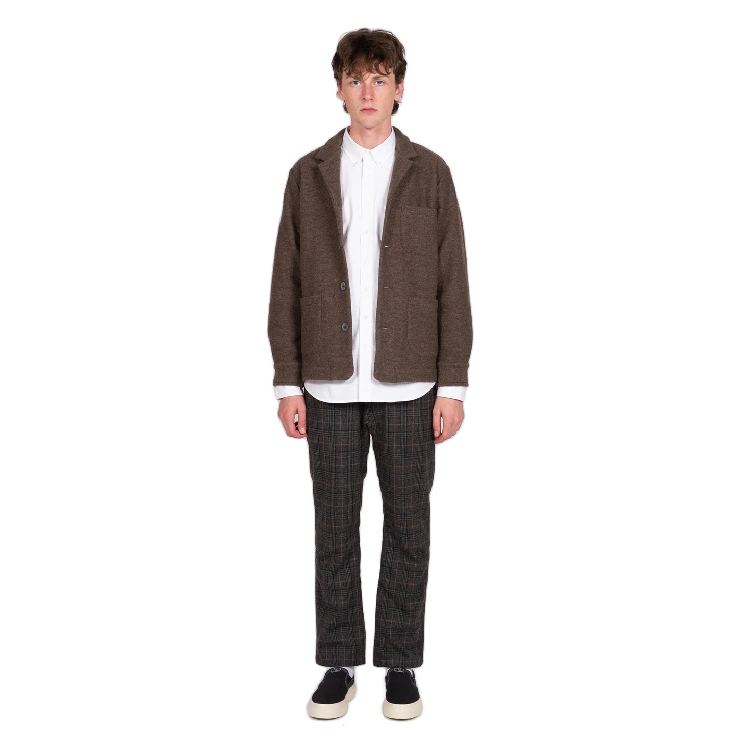 schnaydermans overshirt virgin wool walnut