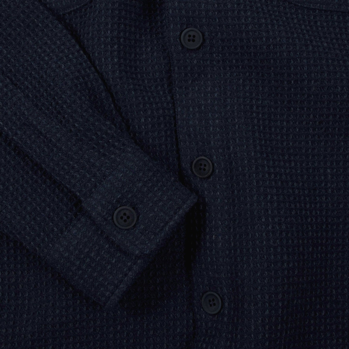 schnaydermans boxy waffle shirt navy