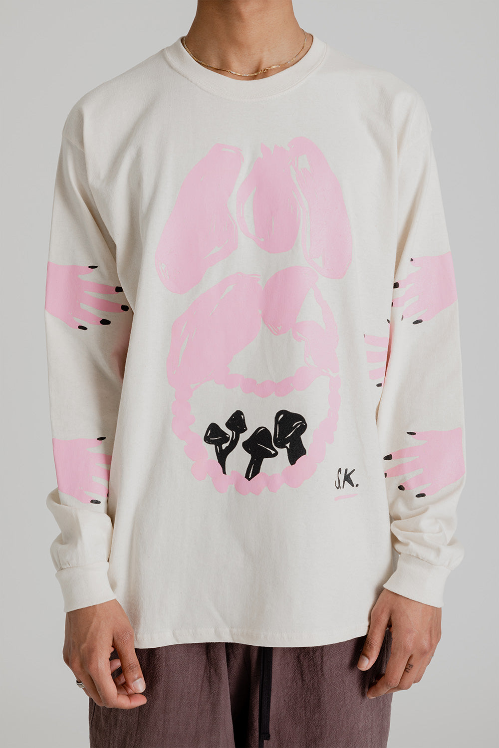 S.K. Manor Hill LS Food of the Gods T-Shirt in Natural