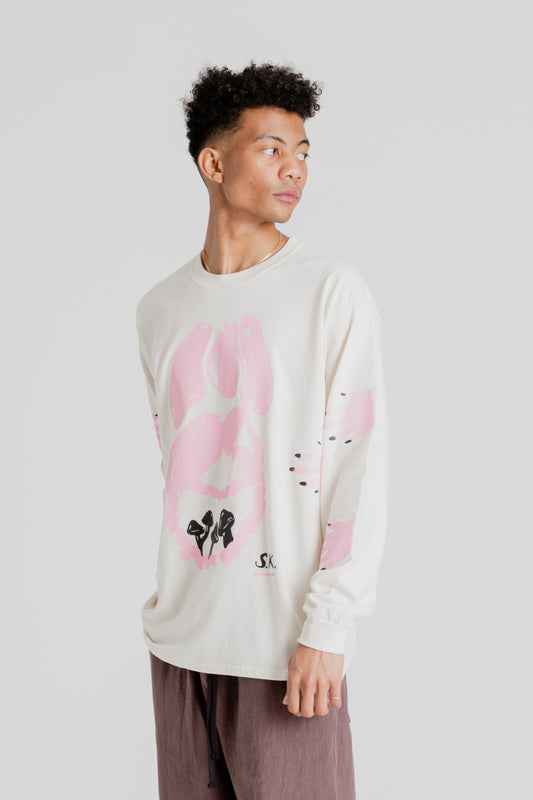 S.K. Manor Hill LS Food of the Gods T-Shirt in Natural
